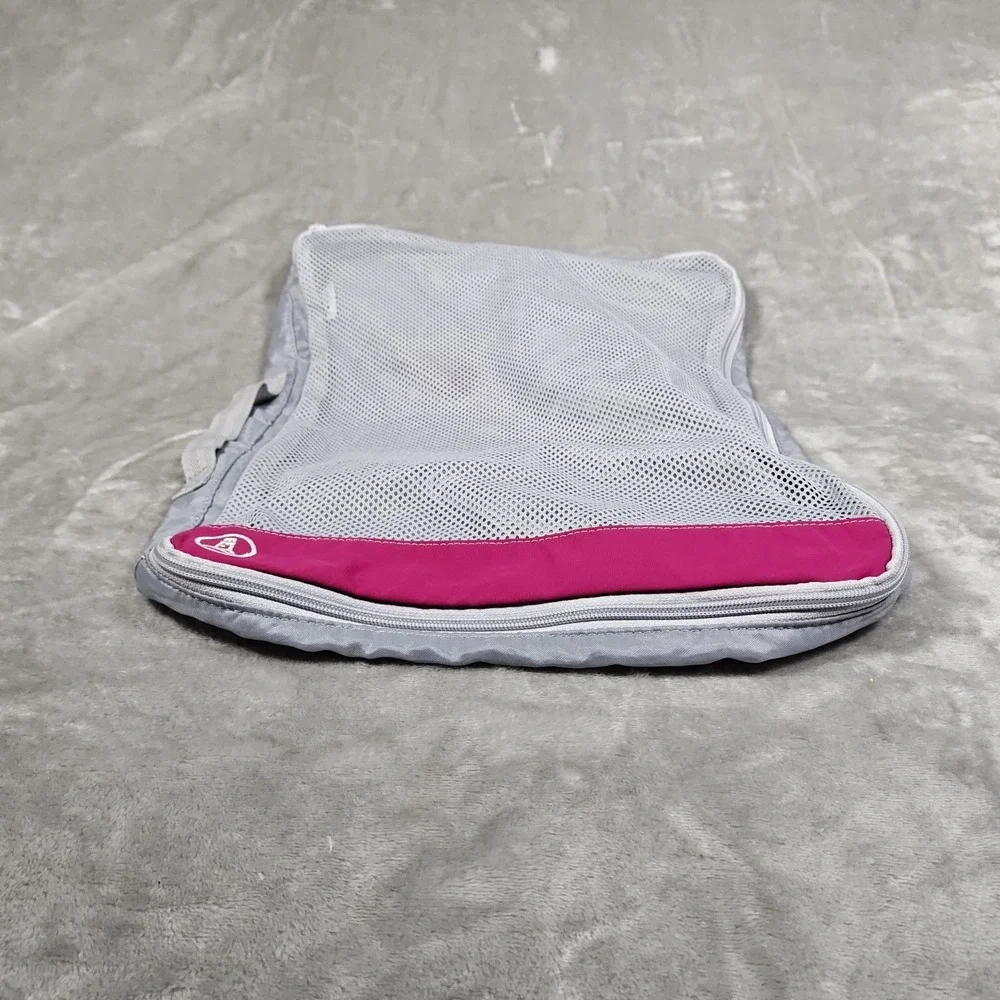 Lands End Packing Cubes Lot Of 2 Gray Pink Travel Organizers Compression Luggage